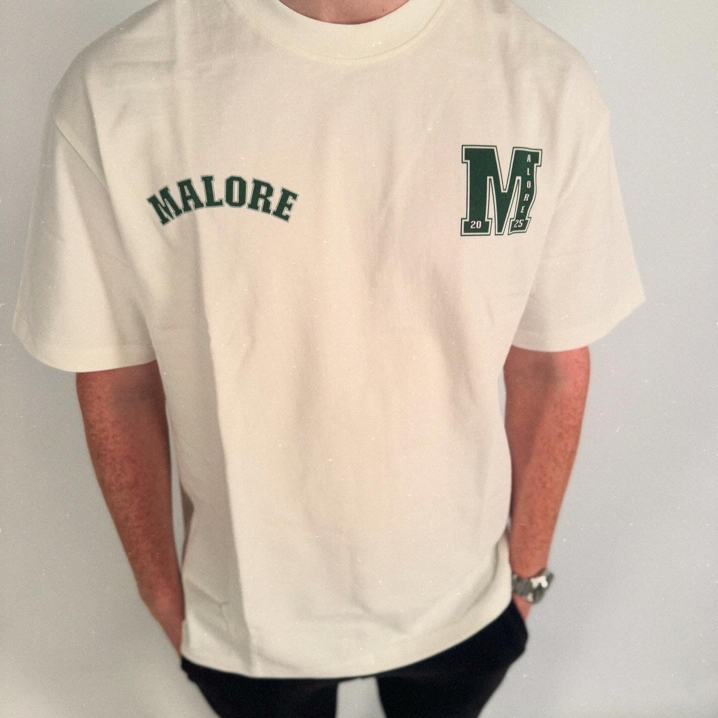 Oversized Malore “M” Logo T-Shirt Green/White(Go A Size Down)