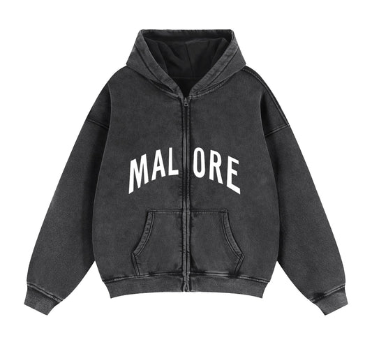 Washed Grey Zipper