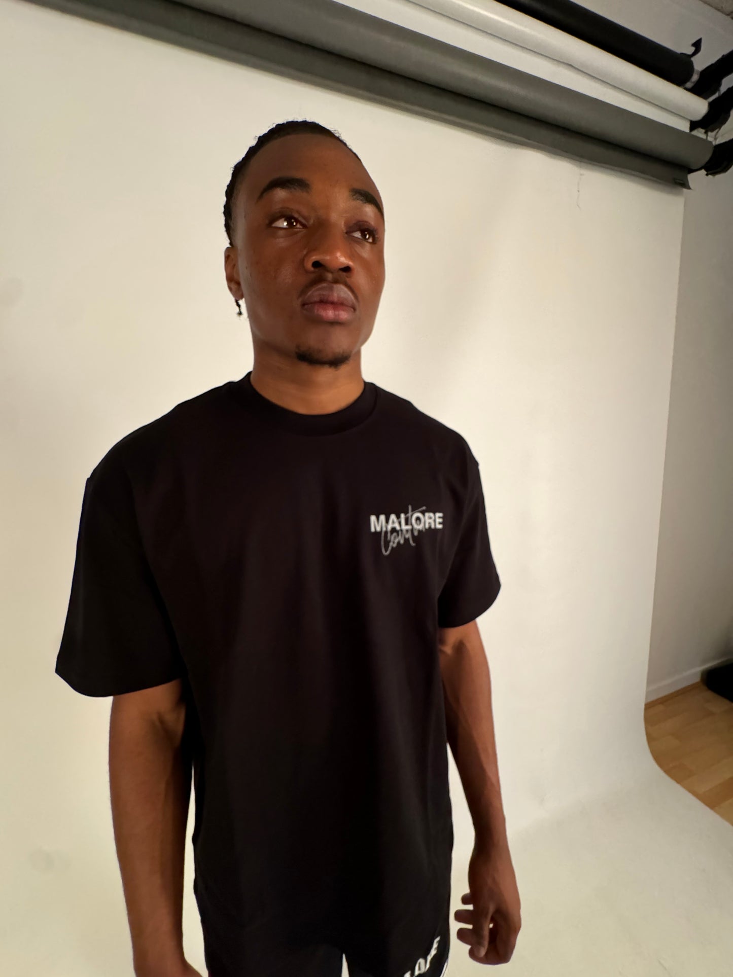 Oversized Malore Couture Tee Black(Go A Size Down)