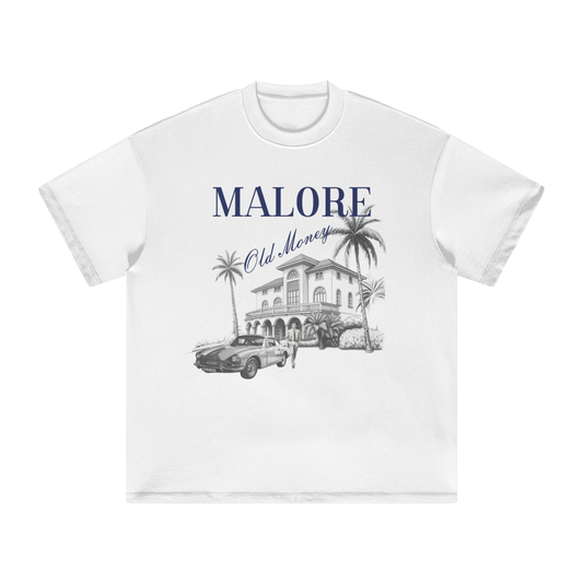 Oversized Malore Graphic “ Old Money “ T-shirt White(Go A Size Down)